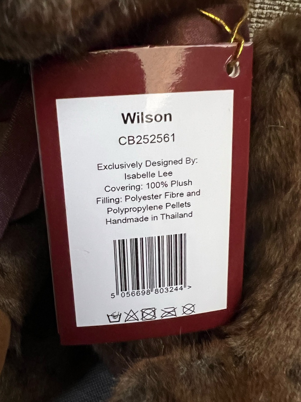 Charlie Bears Wilson NWT 11” Plush Mottled Brown Fur - Picture 5 of 5